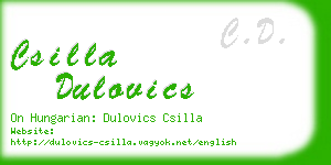 csilla dulovics business card